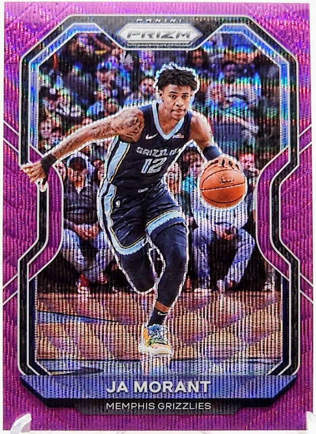2022 Panini Prizm Ja Morant Purple Wave #115 Memphis Grizzlies