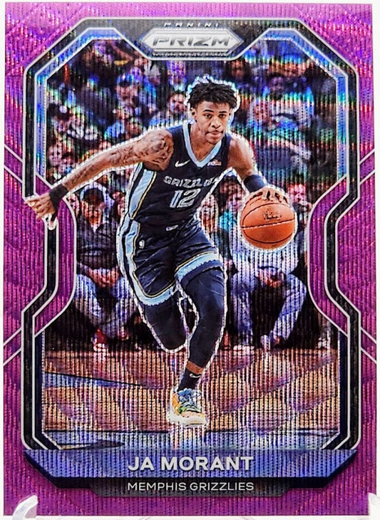 2022 Panini Prizm Ja Morant Purple Wave #115 Memphis Grizzlies