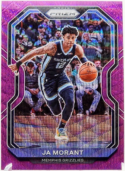 2022 Panini Prizm Ja Morant Purple Wave #115 Memphis Grizzlies