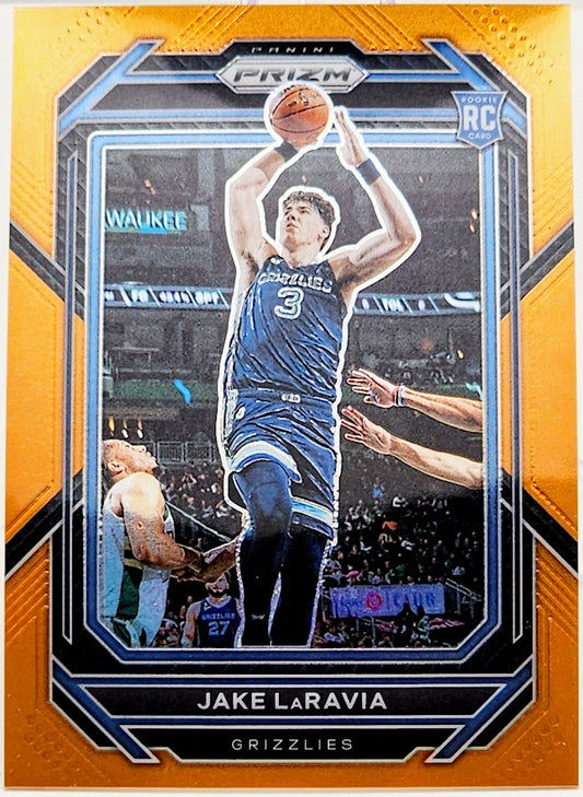 2022-23 Panini Prizm Jake LaRavia #244 RC Rookies Orange Prizm /49
