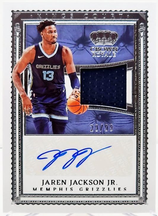 2022-23 Panini Crown Royale #KCJ-JJJ Jaren Jackson Jr. Kings Court Patch Auto /99