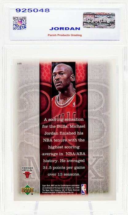 Michael Jordan 1999 Upper Deck MJ Exclusives #195 Chicago Bull Last Dance Parish 8 NM-MT