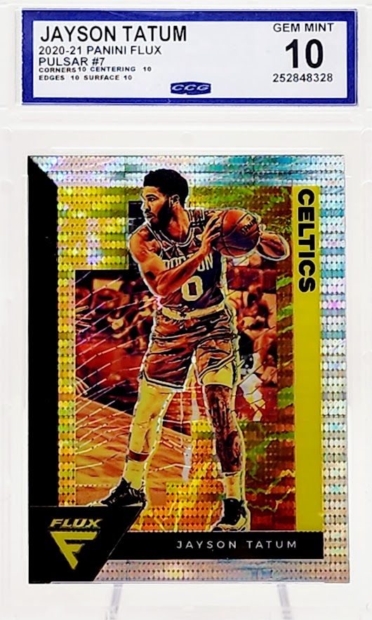 2020-21 Panini Flux Pulsar #7 Jayson Tatum CCG 10 Gem Mint