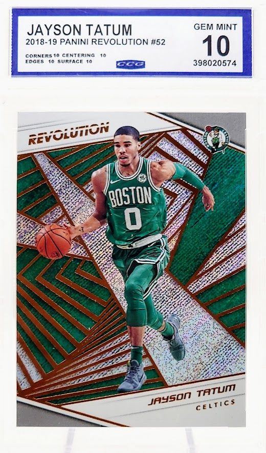 2018-19 Panini Revolution #52 Jayson Tatum CCG 10 Gem Mint