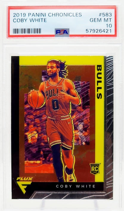 2019-20 Panini Chronicles Flux Coby White #583 PSA 10 GEM
