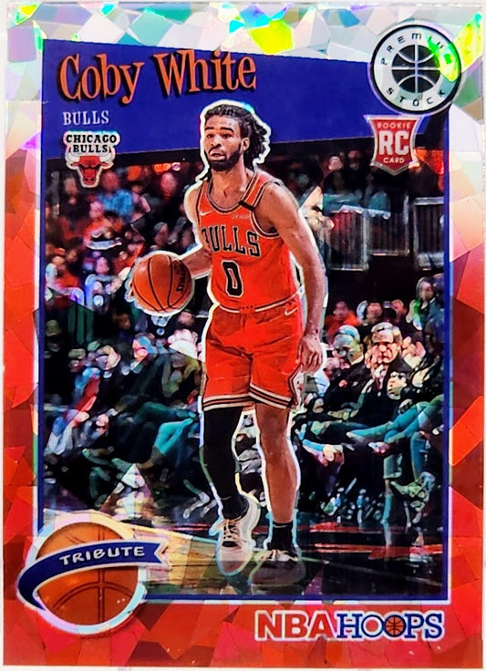 2019 Hoops Premium Stock Red Cracked Ice #295 Coby White PSA 10 GEM MINT