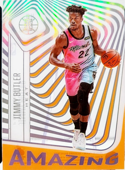 2020-21 Panini Illusions Jimmy Butler Amazing Orange Acetate Miami Heat #20 Card ISA 9 Mint