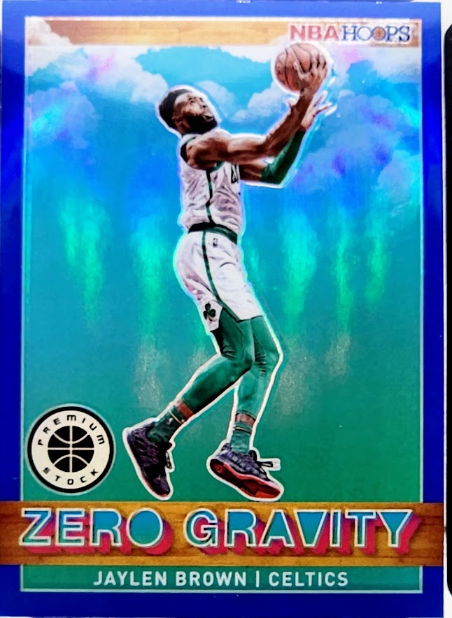 2019 Hoops Premium Stock Zero Gravity Blue Jaylen Brown #13 Boston Celtics ISA 9 Mint