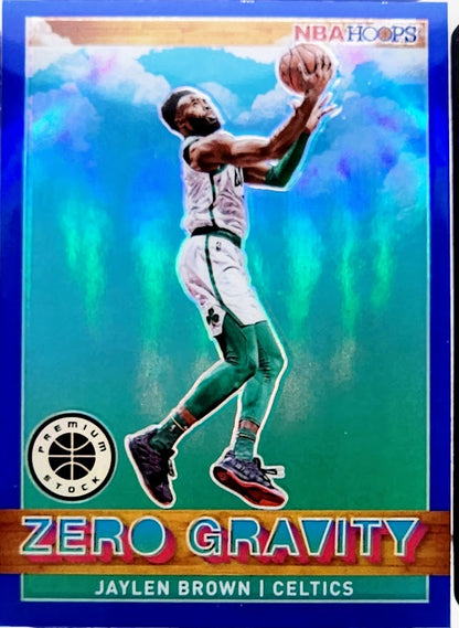 2019 Hoops Premium Stock Zero Gravity Blue Jaylen Brown #13 Boston Celtics ISA 9 Mint