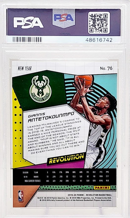 2019 Panini Revolution Giannis Antetokounmpo Chinese New Year #76 PSA 10