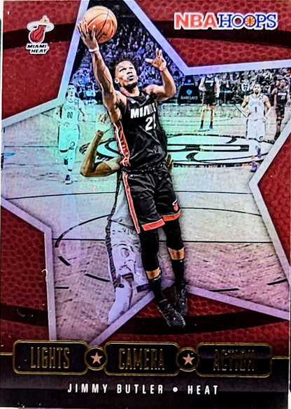 2020-21 Hoops Lights Camera Action Winter Holo Jimmy Butler #15 Card ISA 9 Mint