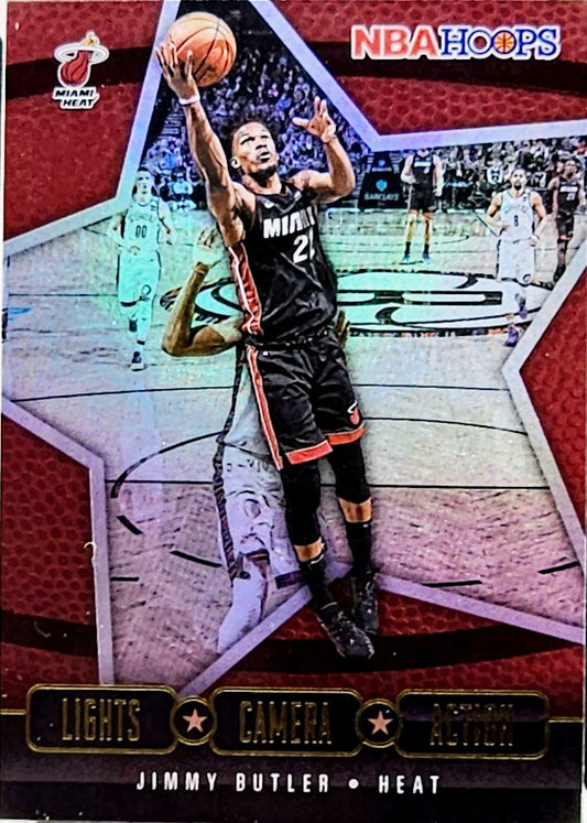 2020-21 Hoops Lights Camera Action Winter Holo Jimmy Butler #15 Card ISA 9 Mint