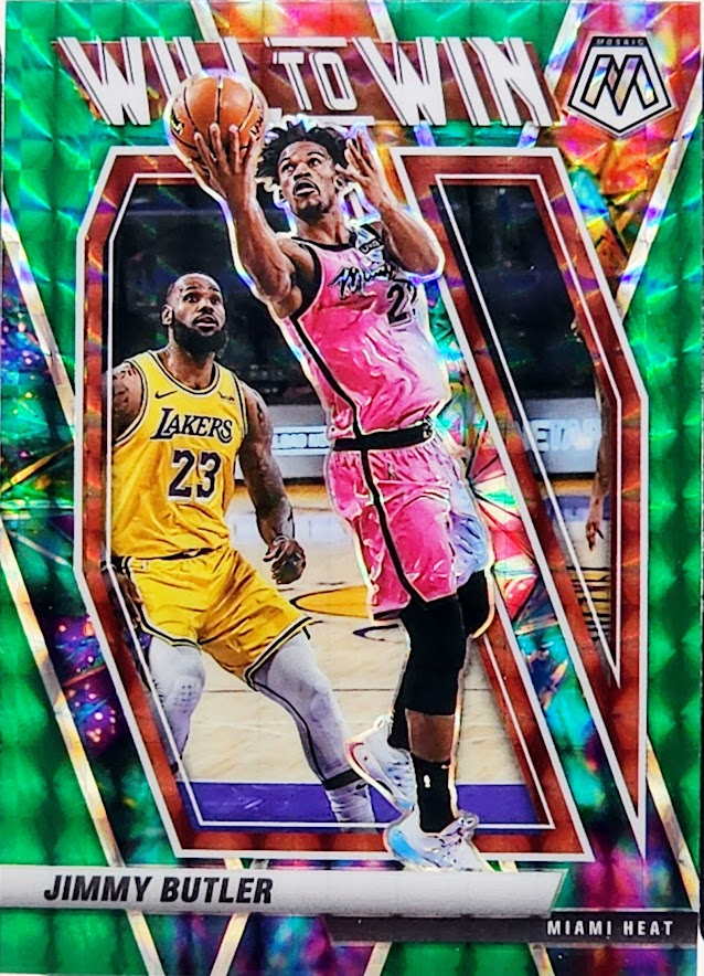 2020 Panini Mosaic Jimmy Butler Will to Win Green Mosaic Prizm #4 ISA 10 Gem Mint