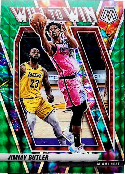 2020 Panini Mosaic Jimmy Butler Will to Win Green Mosaic Prizm #4 ISA 10 Gem Mint