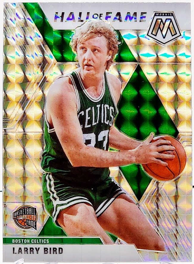 2019-20 Panini Mosaic Hall of Fame Silver Mosaic Prizm Larry Bird #290 HOF