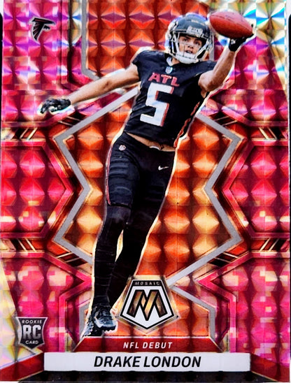 2022 Panini Mosaic Pink Camo Mosaic Drake London Rookie #275 ISA 10 GEM Mint - walk-of-famesports