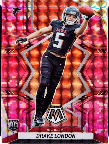 2022 Panini Mosaic Pink Camo Mosaic Drake London Rookie #275 ISA 10 GEM Mint - walk-of-famesports
