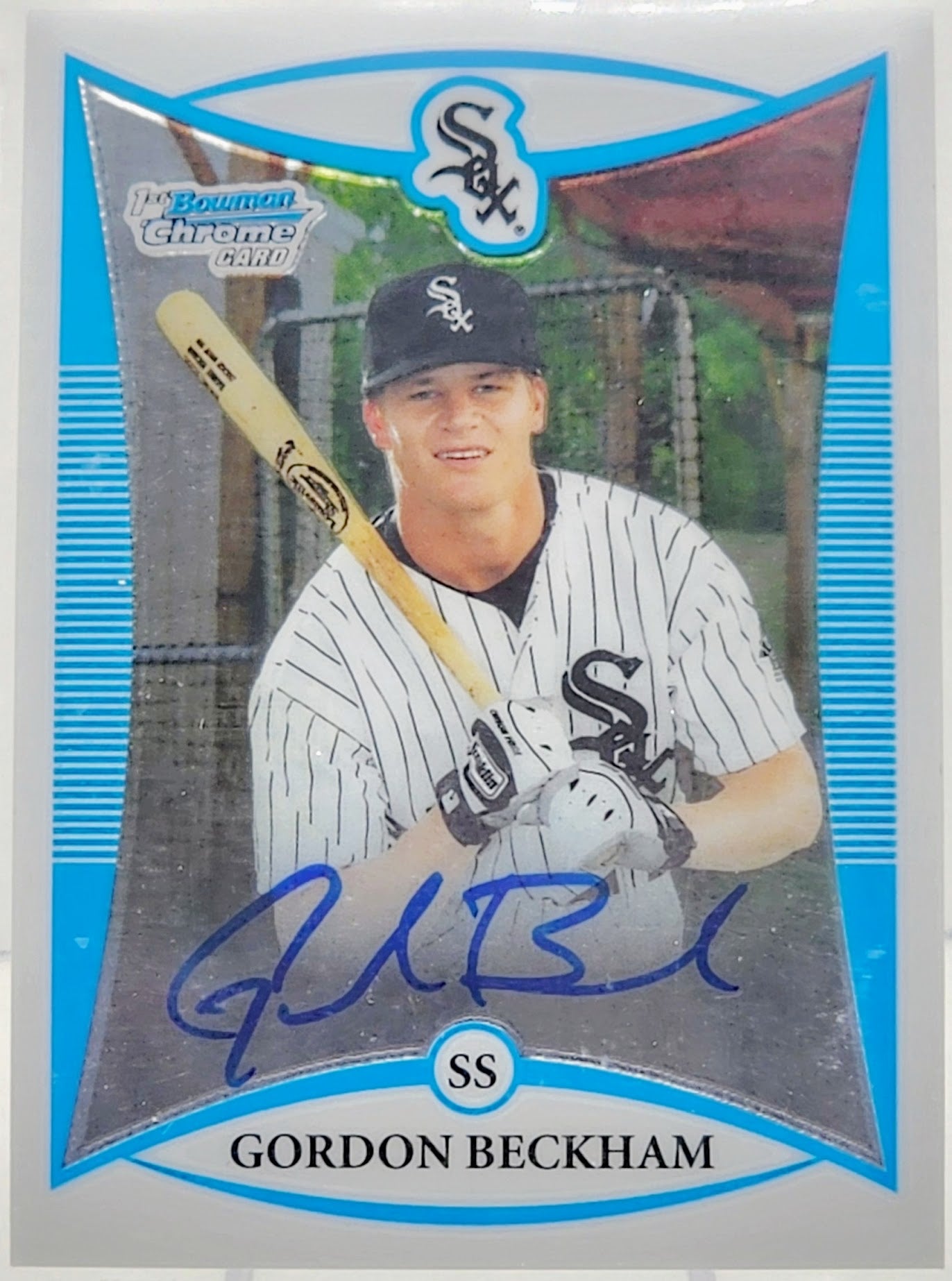 2008 Bowman Draft Prospects Chrome Gordon Beckham #BDPP118 BGS 9 on card/10 on auto GEM MINT Auto - walk-of-famesports