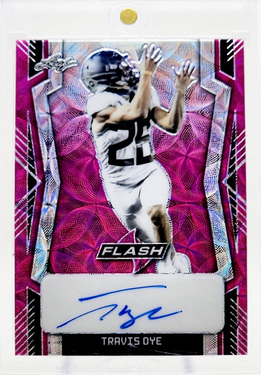 2022 Leaf Flash Travis Dye Pink AUTO Rookie 8/10 #BA-TD1 OREGON DUCKS - walk-of-famesports