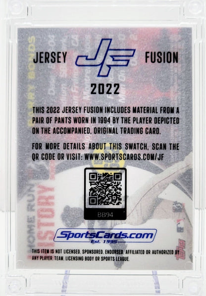 BARRY BONDS HOME RUN HISTORY RARE GAME USED PATCH TOPPS JERSEY FUSION - walk-of-famesports