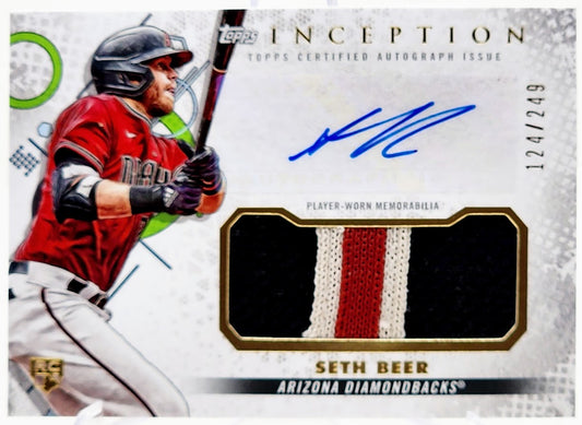 2022 Topps Inception Seth Beer Rookie Patch Auto /249 IAP-SBE