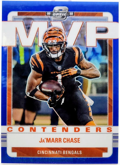 JA’MARR CHASE 2022 Contenders Optic MVP Blue Prizm 76/99 #MVP-21