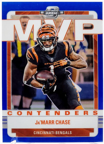 JA’MARR CHASE 2022 Contenders Optic MVP Blue Prizm 76/99 #MVP-21