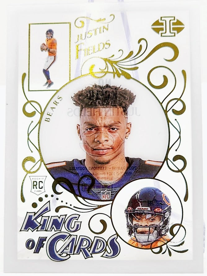 Justin Fields 2021 Panini Illusions KING OF CARDS RC KC-14 Chicago Bears