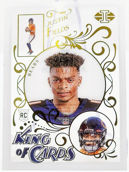 Justin Fields 2021 Panini Illusions KING OF CARDS RC KC-14 Chicago Bears