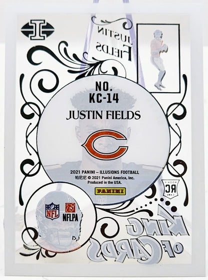 Justin Fields 2021 Panini Illusions KING OF CARDS RC KC-14 Chicago Bears