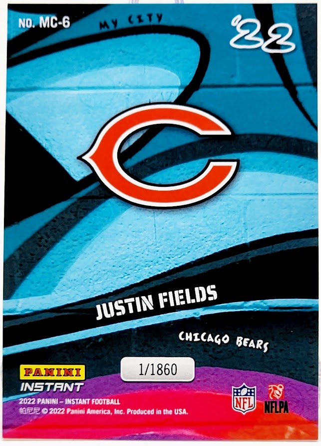 2021 Panini Instant My City Justin Fields #MC-6 Chicago Bears 1/1860