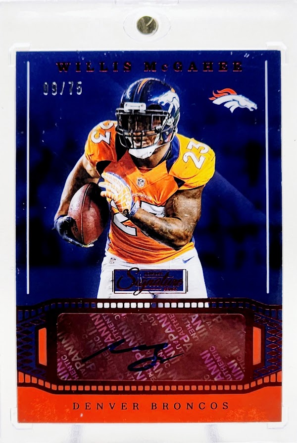 2019 Panini Chronicles Signature Series /75 Willis McGahee #SS17 Auto