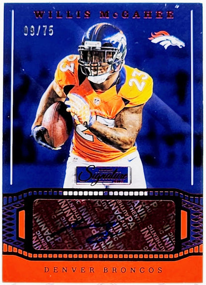 2019 Panini Chronicles Signature Series /75 Willis McGahee #SS17 Auto