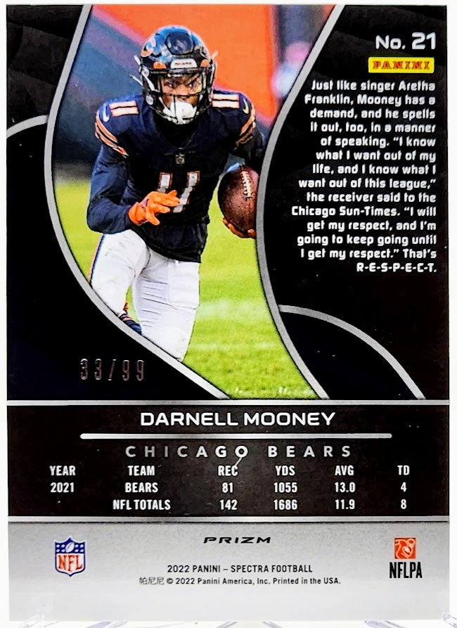 2022 Spectra Base Celestial SP 3/99 #21 Darnell Mooney Chicago Bears