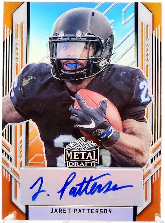 2021 Leaf Metal Draft Auto Portrait Rainbow Silver Orange 4/7 Jaret Patterson Rookie #PA-JP1