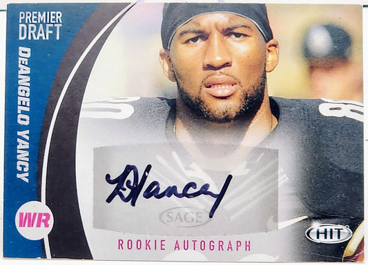 DeAngelo Yancy: 2017 SAGE HIT Premier Draft Autographs #A5 Purdue Boilermakers