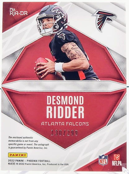 2022 Panini Phoenix Desmond Ridder Rookie Patch Auto #/299 #RJA-DR