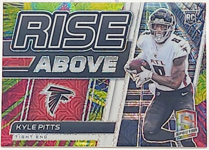 2021 Spectra Football Rise Above Meta 9/25 Kyle Pitts Rookie #RA-15 Atlanta Falcons