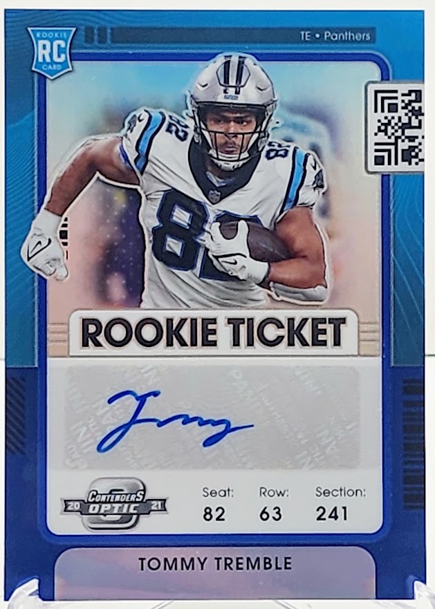 2021 Panini Contenders Optic Ticket Blue Prizm 5/99 Tommy Tremble Rookie Auto RC