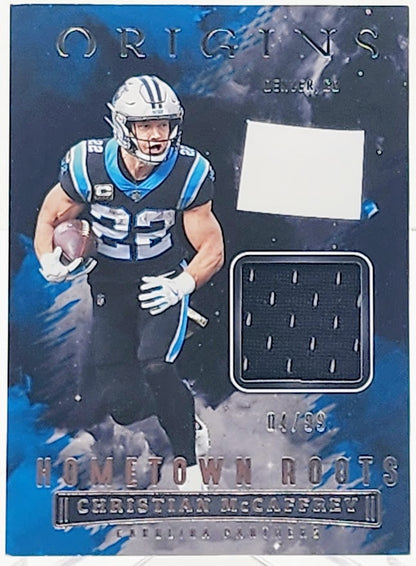 2022 Panini Origins Hometown Roots 4/99 Christian McCaffrey #HR-CMC