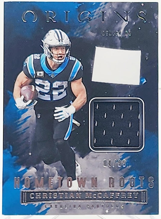2022 Panini Origins Hometown Roots 4/99 Christian McCaffrey #HR-CMC
