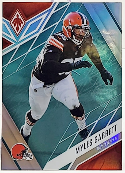 2022 Panini Phoenix Myles Garrett Teal Parallel 32/150 Cleveland Browns #22