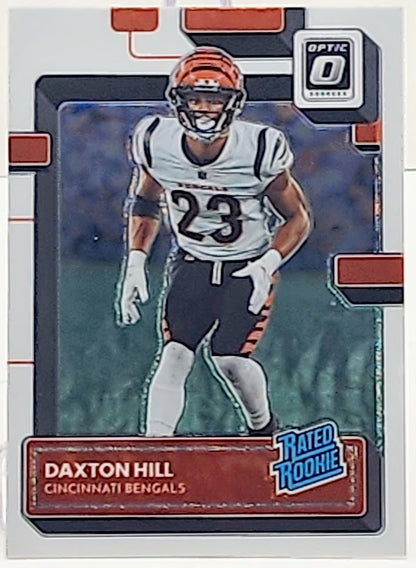 2022 Panini Donruss Optic Daxton Hill Rated Rookie Silver Holo Prizm #257