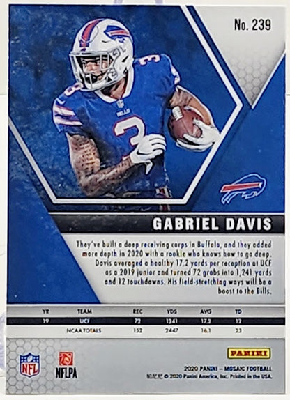 2020 Panini Mosaic Rookies Silver Prizm Gabriel Davis #239 Rookie RC