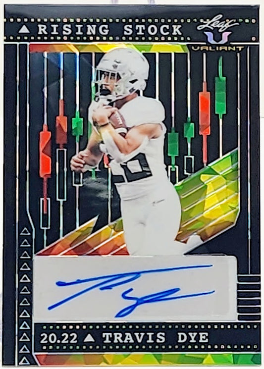 Travis Dye Crystal Black Autograph 1/3 2022 Leaf Valiant #RS-TD1