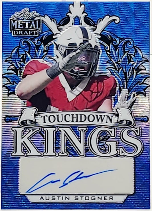 2022 Leaf Metal Draft Touchdown Kings Blue Shimmer /25 Austin Stogner Auto #TK-AS2