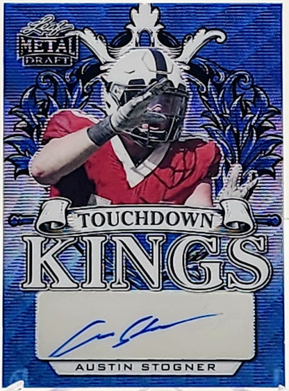 2022 Leaf Metal Draft Touchdown Kings Blue Shimmer /25 Austin Stogner Auto #TK-AS2