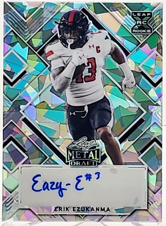 2022 Leaf Metal Draft Silver Crystals 16/25 Erik Ezukanma #BA-EE2 Rookie Auto RC