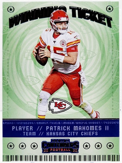 2020 Panini Contenders Optic Winning Ticket Patrick Mahomes II #WT1 Chiefs CGC GEM MINT 10
