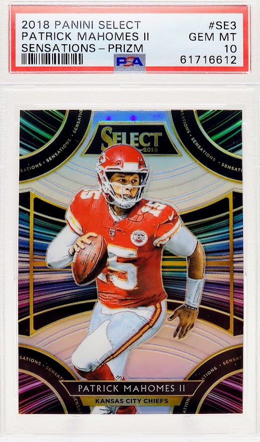 2018 Panini Select Sensations Prizm Patrick Mahomes II #SE-3 PSA 10 GEM MINT